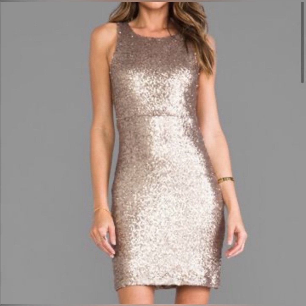 MM COUTURE gold sequin dress size:S